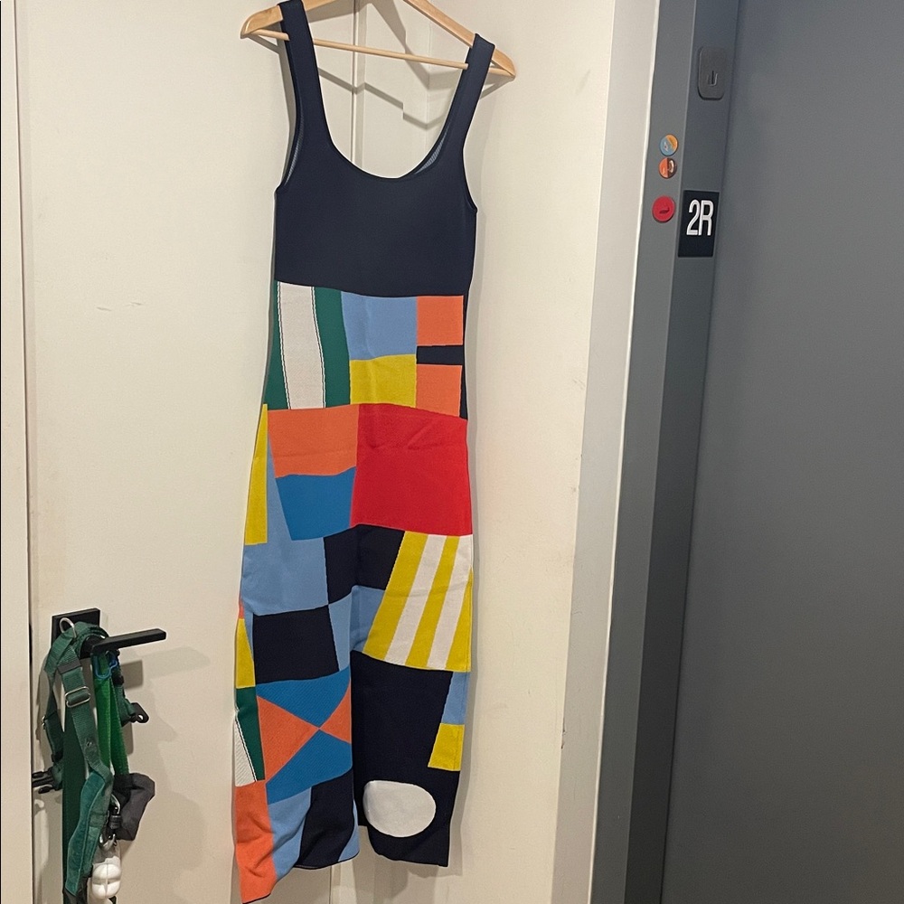 STAUD Katie Colorblock Dress M